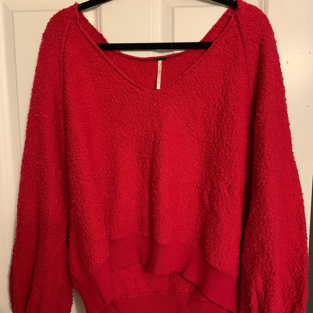 Free People Red Sweatshirt